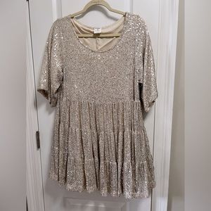 Champagne Sequin dress size small